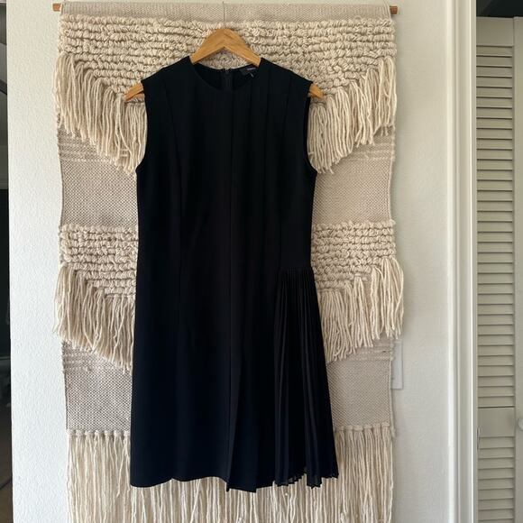 Theory Admiral Pleated Crepe Dress - Picture 1 of 7